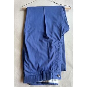 Haggar Straight Fit Performance Slacks Dress Pants Navy Blue Mens 34 X 32